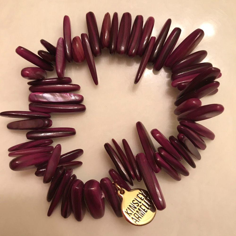 Kinsley Armelle stretch bracelet (dark purple)